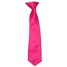New Vesuvio Napoli Kid's Boy's Clip On Pre-tied Necktie size 14 Hot Pink Wedding