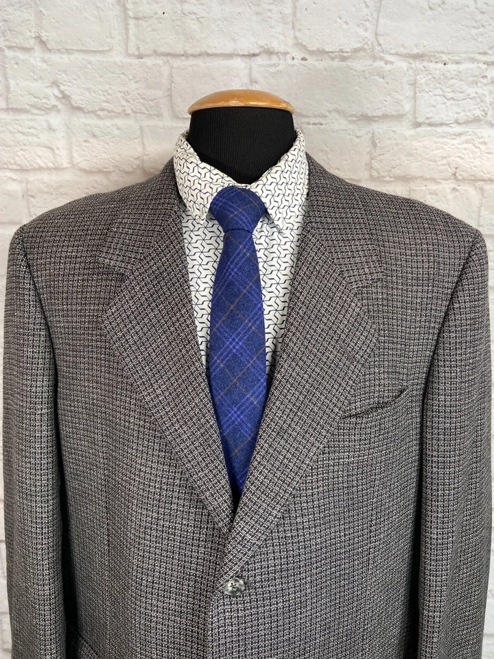 HICKEY FREEMAN мужской серый шерсти классический FIT Sport пальто Blazer куртка размер 44L - Изображение 2 из 4