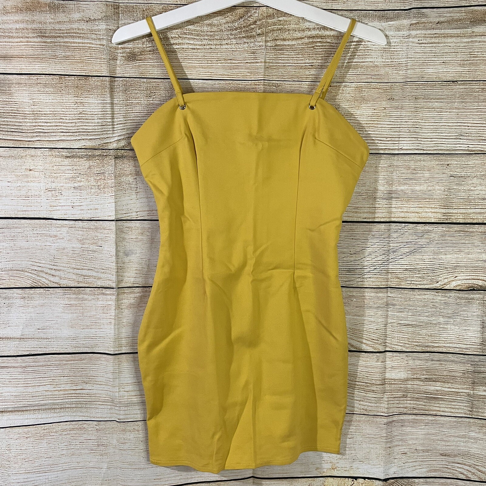 Revolve SuperDown bodycon strap mini yellow dress… - image 3