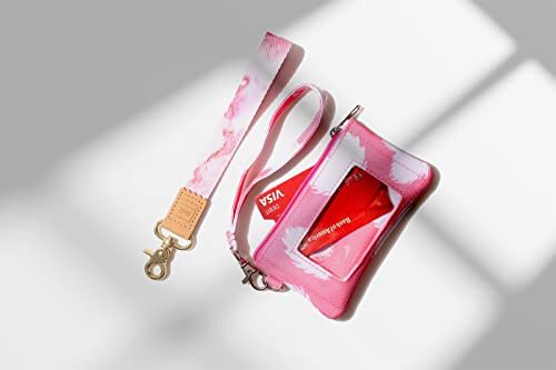 wrist key chains women, keychain pink Marble, key fob wristlet for Apmabl - Bild 6 von 6