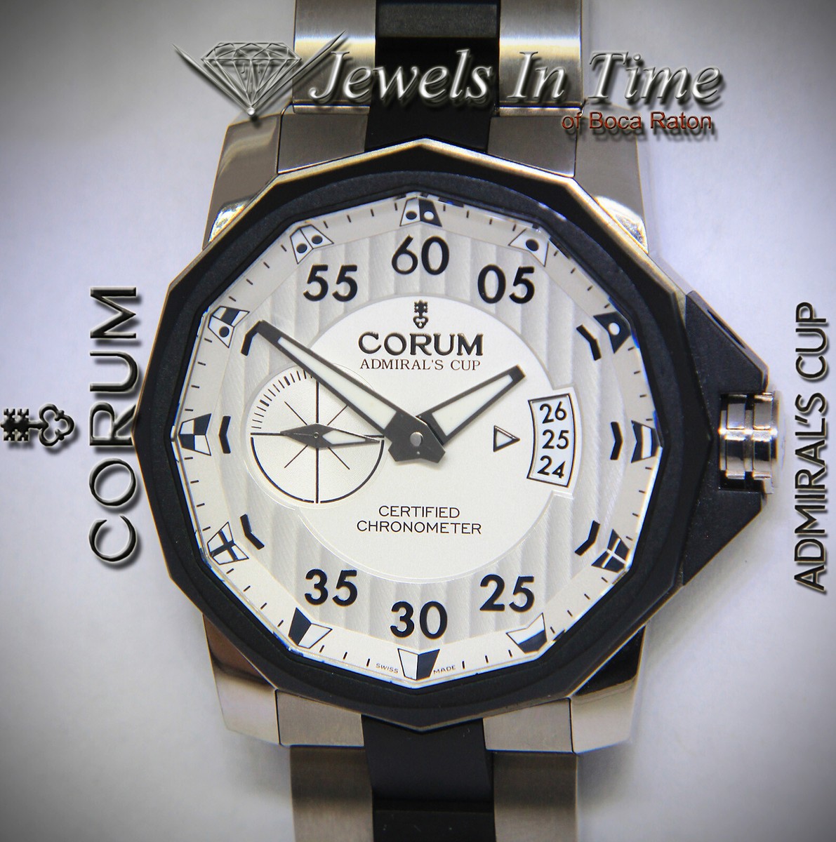 Corum Admiral's Cup Competition Titianium/Steel Silver Dial 48mm