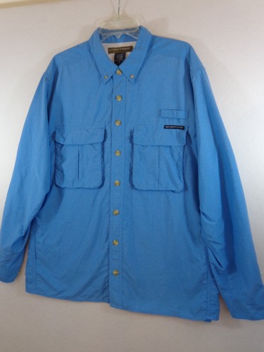 ExOfficio Shirt Men's Large Blue Vented Mesh Back Long Sleeve Fishing - 第 5/11 張圖片