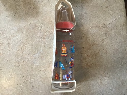 Vtg 1990 Playtex Cherubs~Circus ~ Decorated Baby Bottle 8oz New Rare - Picture 5 of 6
