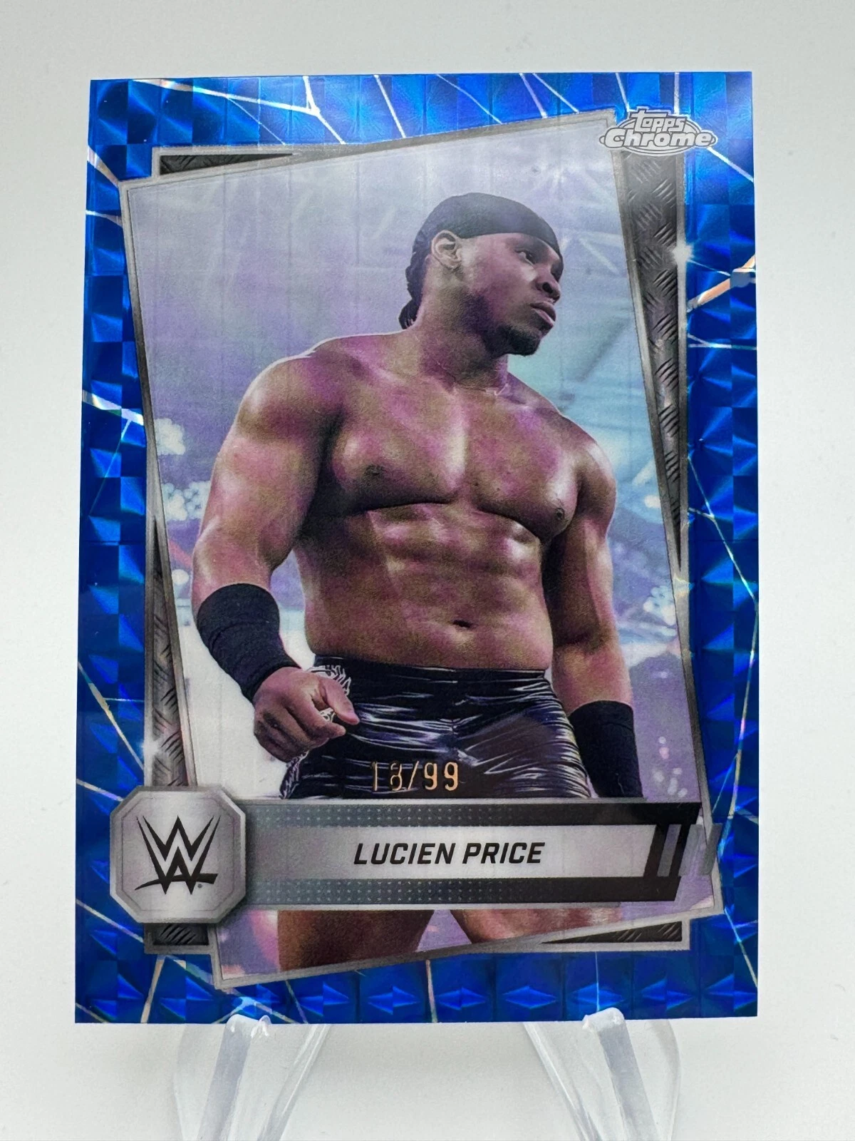2025 Topps Chrome WWE LUCIEN PRICE Blue Geometric Refractor /99 #161