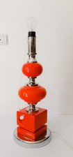 ♥ GRANDE BASE PER LAMAPDA IN CERAMICA ROSSA VINTAGE SPACE AGE DESIGN BERTONCELLO