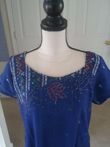Unbranded Women's M Dress Purple Multi Color Short Sleeve Lined Floral - Picture 2 of 4
