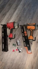 Milwaukee nailing Gun and Rigid Pneumatic nailer