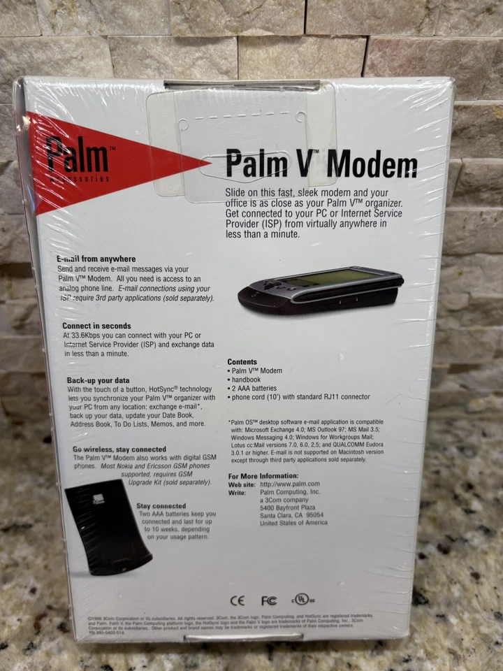 3Com Genuine Palm V Modem 10401U IBM WordPad c3 New Sealed - Image 2 of 2