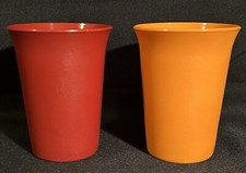 Vintage Tupperware Sippy Bell Tumblers Kids Set of 2-7oz Cups Harvest Colors NOS