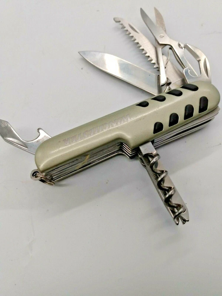 Winchester 12-in-1 Multi-Tool Army Knife in Gray and Black Winchester 12-in-1 Multi-Tool Army Knife in Gray and Black