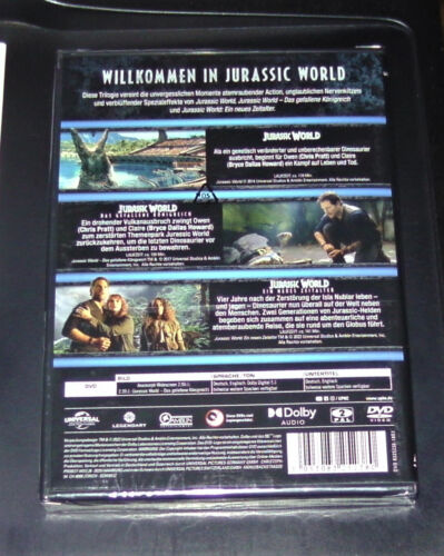 JURASSIC WORLD TRILOGIE 3 FILM COLLECTION DVD SCHNELLER VERSAND NEU & OVP - Bild 2 von 4