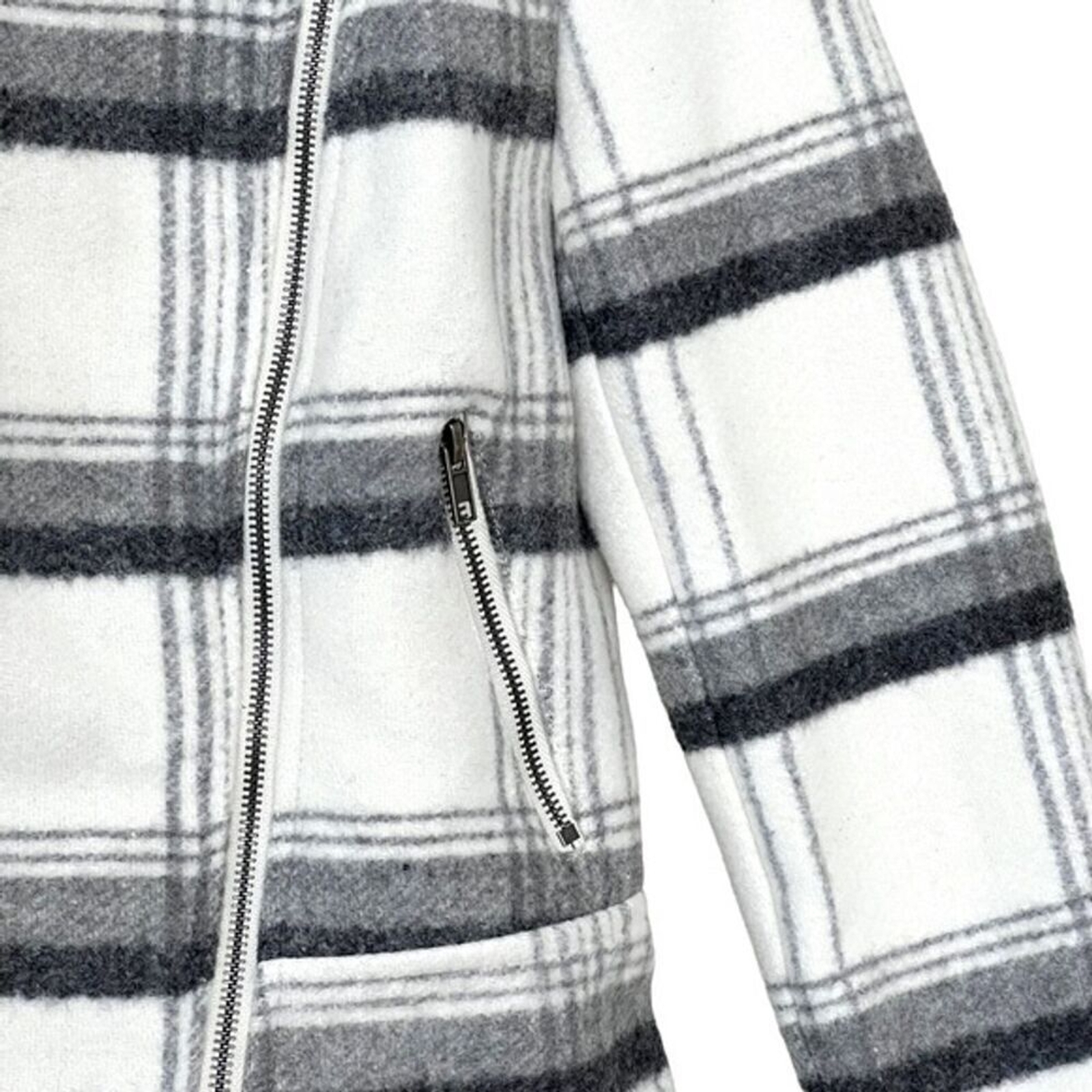 BB Dakota Check Fleece Full Zip Jacket size Small NWT