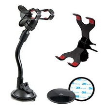 8" Flexible Gooseneck Suction Cup Cellphone Holder with Style X Shape 8" - RD