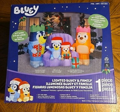 NEW 6.6  Bluey Family Christmas Inflatable 2025 Gemmy Indoor Outdoor Yard Decor