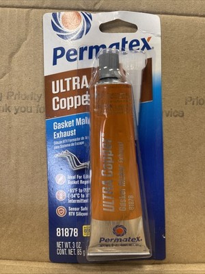 Permatex 81878 Ultra Copper Maximum Temperature RTV Silicone Gasket Maker, 3 oz.