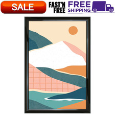 12" x 18" Rounded Photo Poster and Picture Frame Home Office Wall Decor, Black