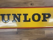 Autocollant Publicitaire Dunlop Vintage Années 80 - 28x6 Cm, Sport Automobile