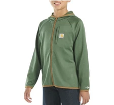 Carhartt Force Full Zip Pullover Hooded Long Sleeve Green Size L (14/16) Boys