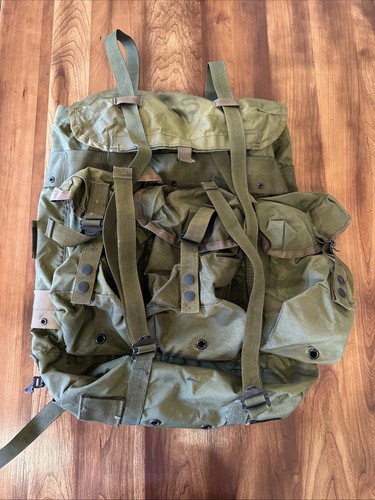 VIETNAM WAR US ARMY NYLON LC-1 COMBAT FIELD RUCKSACK PACK EUC, ORIGINAL ...