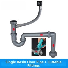Einzel Waschbecken Abflussrohr hochwertiges PP-Material eleganter moderner Stil
