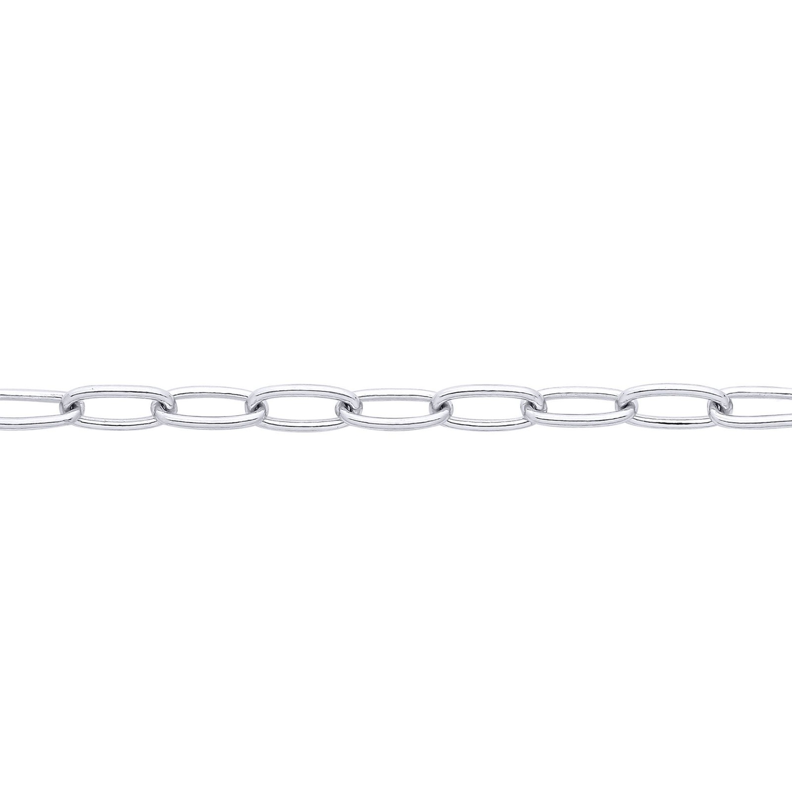 Silver Jewelco London Paper Clip Chain Necklace 2mm