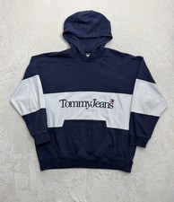 Tommy Hilfiger Sweater Hoodie Mens 2XL Blue W...