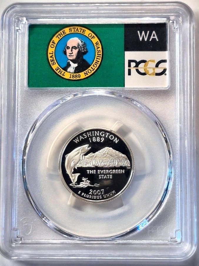 2007 S State Quarter Set 90% Silver PCGS High Graded PR69DCAM (MT/WA/ID/WY/UT) - Image 4 of 4