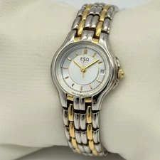 Women' ESQ Movado Swiss Quartz All Steel Two-Tone Bracelet Watch, Date, 100460A