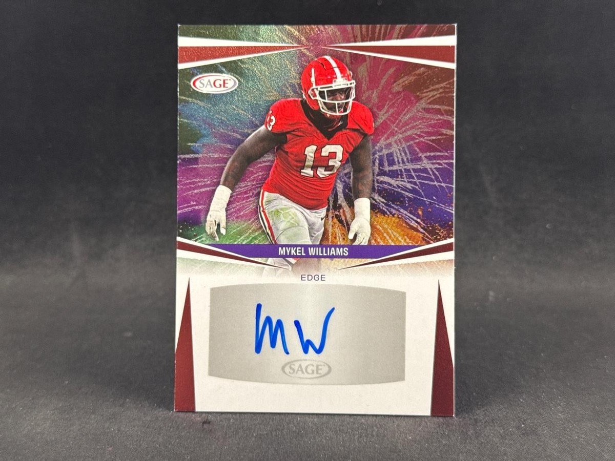 2025 SAGE HIT FOOTBALL MYKEL WILLIAMS A-MW ROOKIE AUTO GEORGIA
