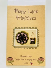 Penny Lane Primitives Candle Mat Summertime #122 Wool Felt Applique Pattern