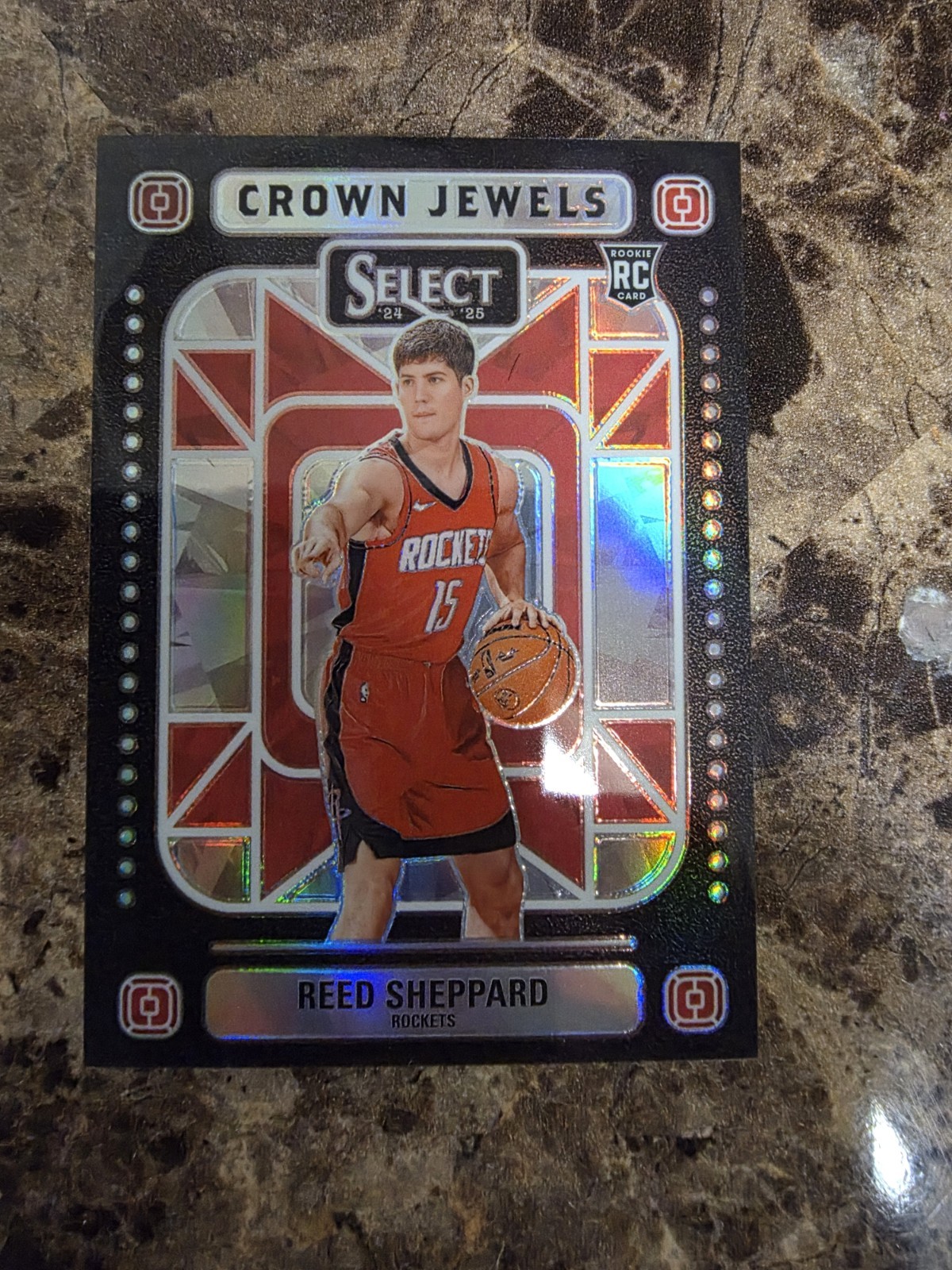 Panini 2024-25 Select Crown Jewels Reed Sheppard Rookie Prizm Houston Rockets