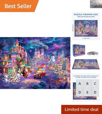 Jigsaw Puzzle 1000 Pieces for Adults, Christmas Castle,Challenging Adult Puzz...