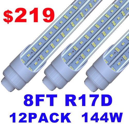 12Pack T8 R17D HO 8FT Led Tube Light Bulbs 8Foot 8' Led Shop Light 144W ...