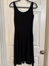 Olivia Rae Womens A-Line Tank Dress Black Pockets Size Large New