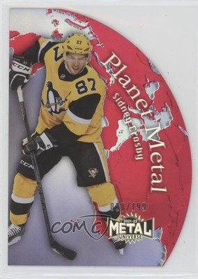 2021 Skybox Metal Universe Planet Red Achievement 27/199 Sidney Crosby #PM-1 2d8