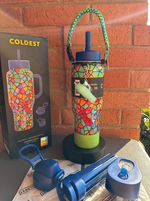 Hot !! SALE 2Day  Rare Coldest 36oz Limitless STAINED GLASS , Leak proof, NIB