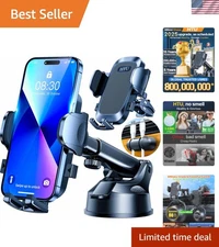 Sturdy Long Arm Car Phone Mount: Military-Grade Stability for All Smartphones