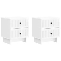Nachttisch Hochglanz Weiß 43 X 34,5 X 47,5 Cm 2Er Set