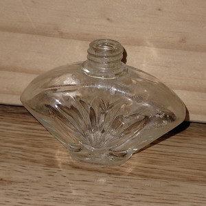 Vintage Clear Glass Miniature Perfume Bottle, Empty, Threaded Neck, Mini Bottle