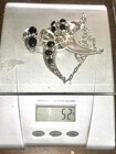 VINTAGE MARIE BAHE ONYX RING SZ6 AND A WINGED NECKLACE AND MATCHING EARRINGS — photo 4