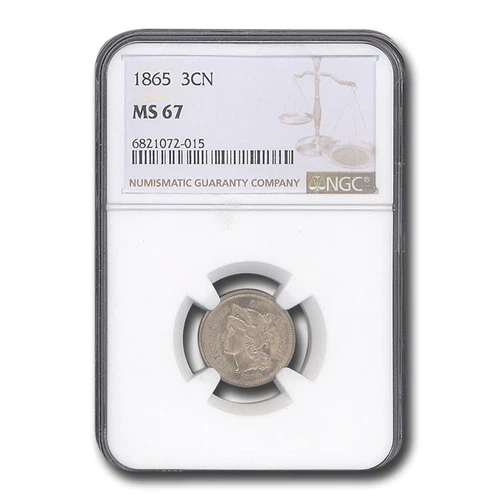 1865 Three Cent Nickel MS-67 NGC