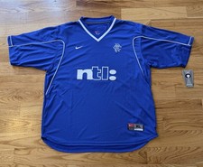 Nike Glasgow Rangers Scotland 1999/2001 Home soccer jersey Shirt Mols #9 XL BNWT