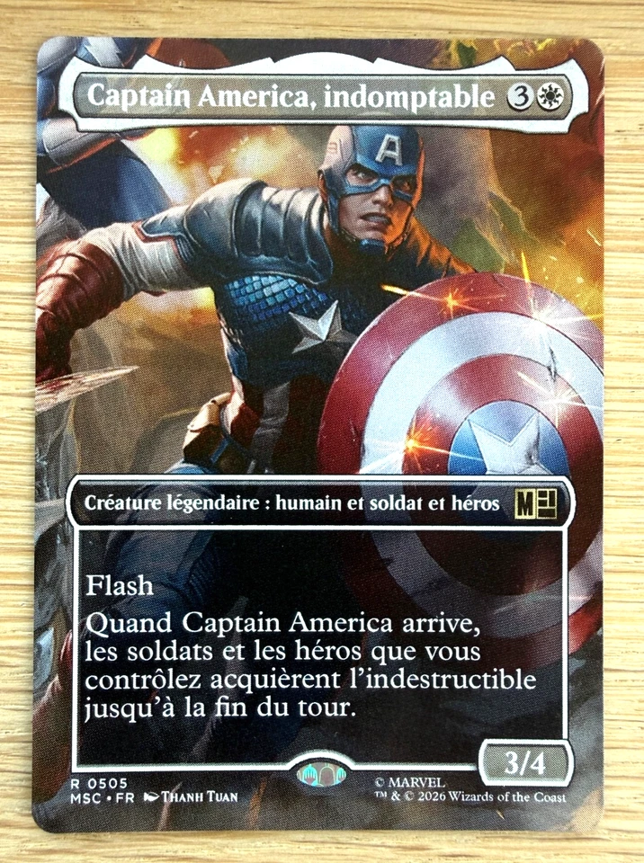 CARTE MAGIC - SUPER HEROES  /Marvel -Captain America, indomptable - R0505/- FR - Photo 1/1