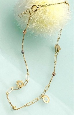 Fußkette  750 Gelbgold  18 KT  Gold  24 cm - 25 cm  W O W 