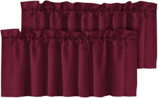 H.VERSAILTEX Blackout Valances for Windows,Kitchen Window Valance Curtains for L