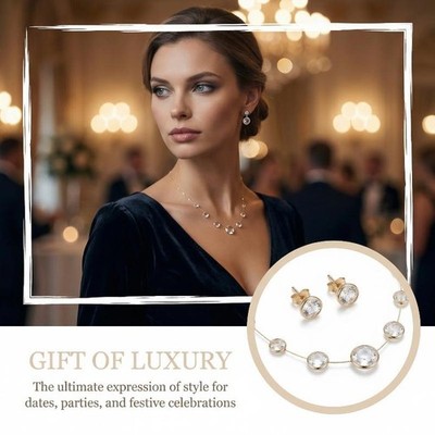 Ins Simulation Water Drop Clear Dewdrop Necklace Handmade Glue Dripped Jewelry