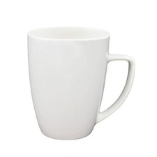 EUROSTAR GM12C 6 Piece Porcelain Coffee Mug, 6 Count, Cream