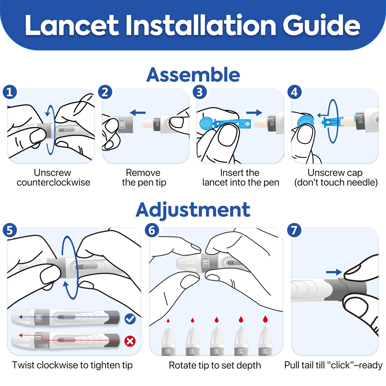 G-425-2V Blood Glucose Monitor Kit, 100 Test Strips, 100 Lancets, 1 Blood Sugar