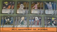 Naruto CCG Approaching Wind 'Ninjas' Foil Rare UC & C 1st Edition NM