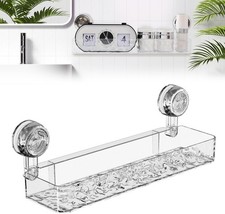 Corrugated Suction Cup Storage Holder Movable Shower Shelf Suction Cup